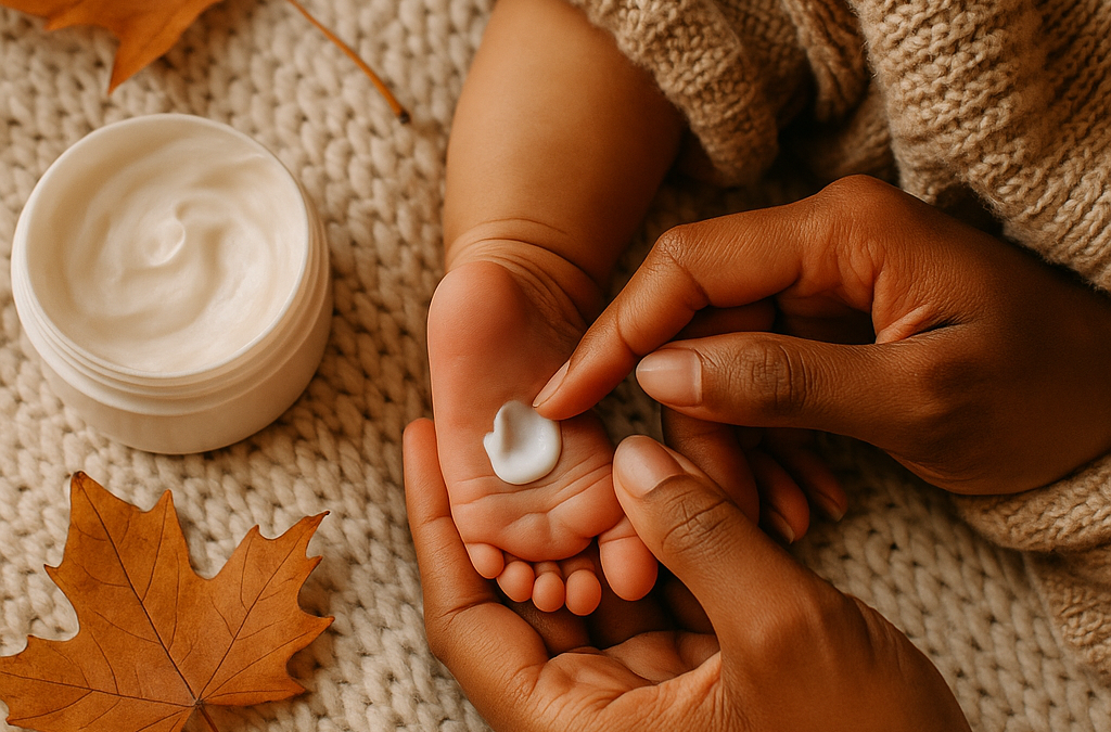 Octobre est là… Froid, vent, chauffage : prenons soin de la peau fragile de nos tout-petits